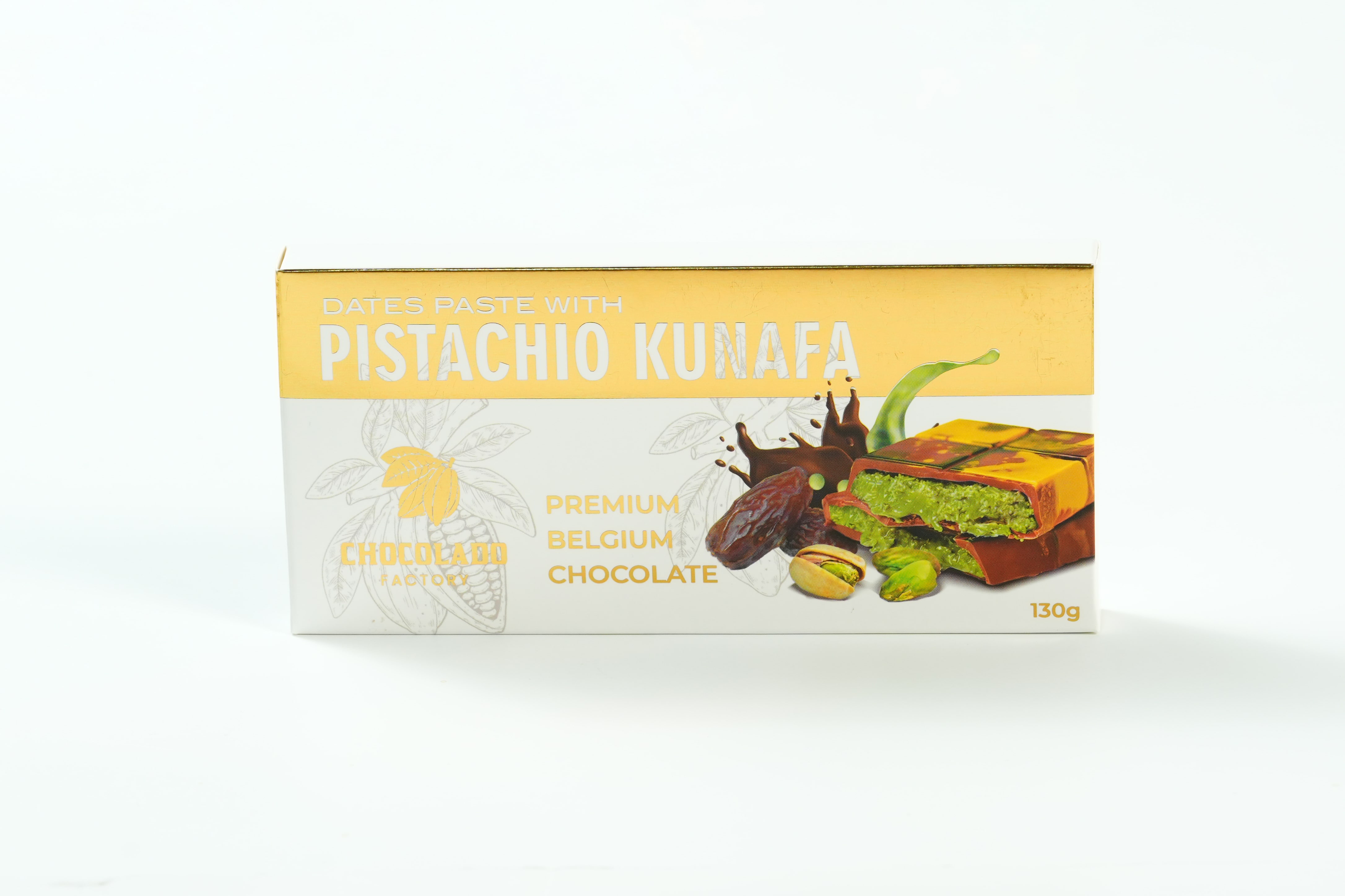 Dates paste with Pistachio Kunafa